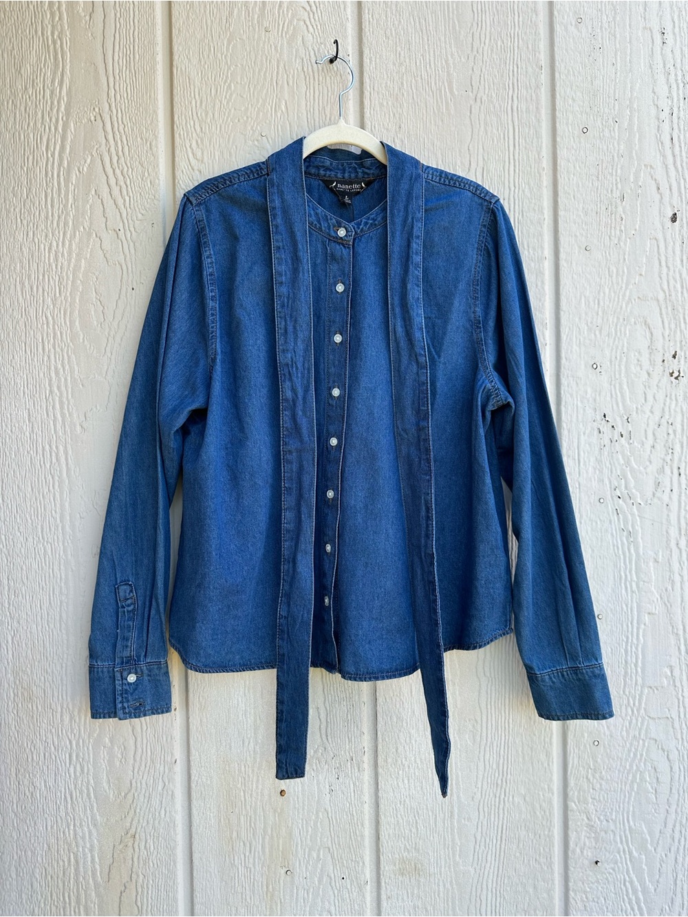 Nanette Lepore Denim Western Shirt Size L